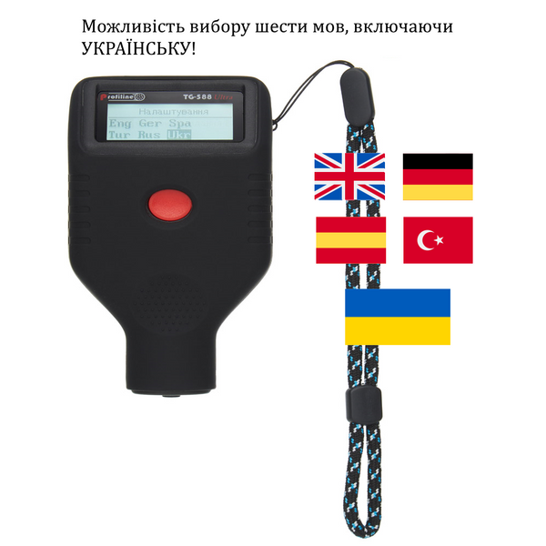Товщиномір фарби Profiline TG-588 Ultra (3000мкм, Fe/Zn/NFe/Putty, Android/iOS) TO-08 фото