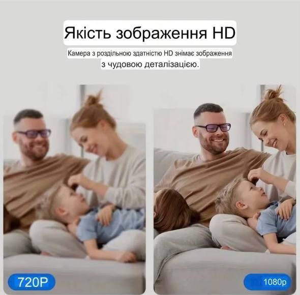 Міні WiFi камера на шлейфі 1080р 2Мп з акумулятором, TUYA Key-000138 фото
