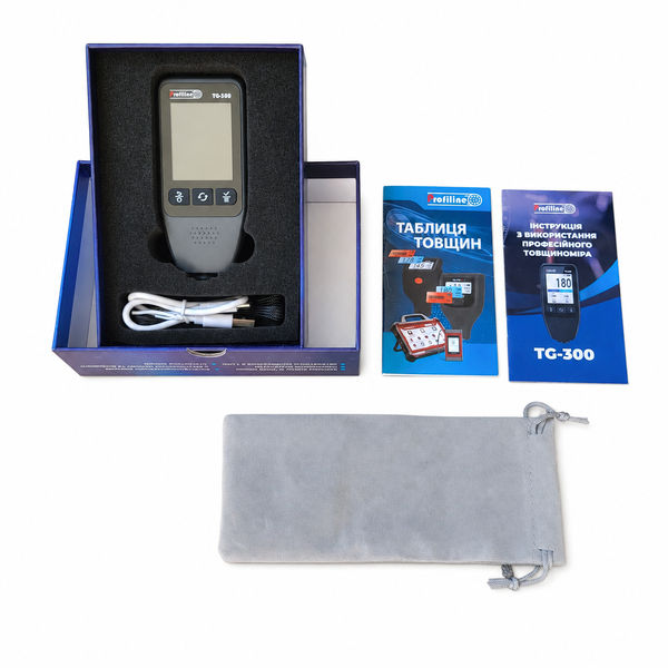 Товщиномір фарби Profiline TG-300 (3000мкм, Fe/Zn/NFe/Putty) Key-0290 фото