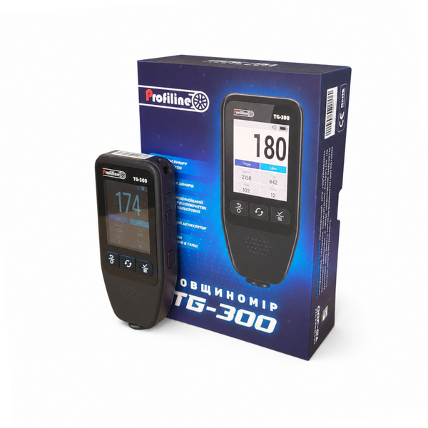 Товщиномір фарби Profiline TG-300 (3000мкм, Fe/Zn/NFe/Putty) Key-0290 фото
